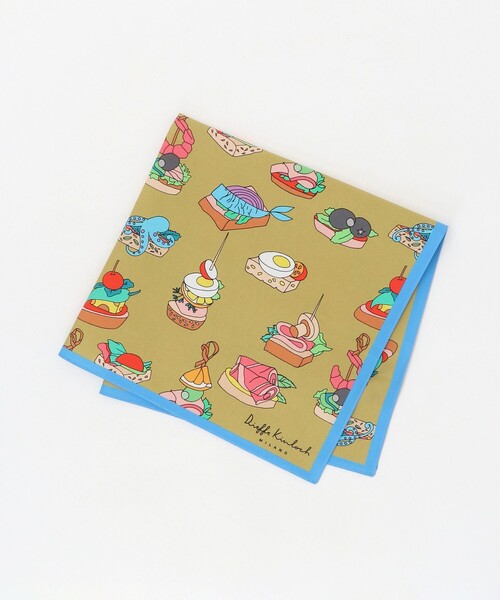 Kinloch（キンロック）の「＜Dieffe Kinloch＞バンダナ 25FW（バンダナ/スカーフ・レディース・ダークグリーン/クリーム/ライトブルー/ピンク/ベージュ・FREE）」の2枚目の写真