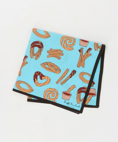 Kinloch（キンロック）の「＜Dieffe Kinloch＞バンダナ 25FW（バンダナ/スカーフ・レディース・ダークグリーン/クリーム/ライトブルー/ピンク/ベージュ・FREE）」の4枚目の写真