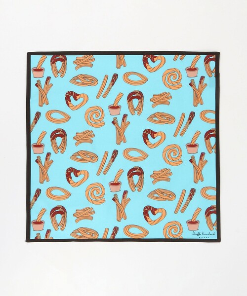 Kinloch（キンロック）の「＜Dieffe Kinloch＞バンダナ 25FW（バンダナ/スカーフ・レディース・ダークグリーン/クリーム/ライトブルー/ピンク/ベージュ・FREE）」の6枚目の写真