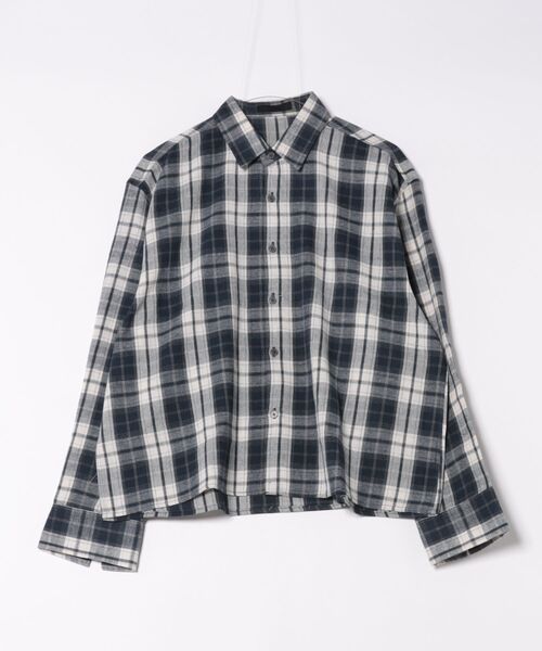 a.p.o.v.(エーピーオービー)の「a.p.o.v. オーバーサイズクロップド丈チェックネルシャツ(シャツ/ブラウス・メンズ・ブラック/ネイビー/グリーン・ONESIZE)」の8枚目の写真