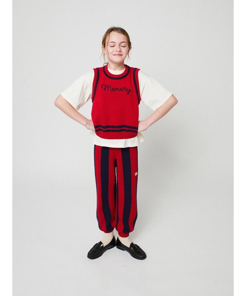 BOBO CHOSES(ボボショーズ)の「Striped knitted pants(その他パンツ・キッズ・レッド・2-3YEAR/4-5YEAR/6-7YEAR/8-9y/10-11y/12-13y)」の5枚目の写真