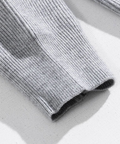 NOWLE（ノウル）の「【NOWLE】リブ編み クルーネック ニット カーディガン（カーディガン/ボレロ・メンズ・グレー・MEDIUM/LARGE/X-LARGE）」の22枚目の写真