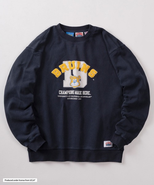 UCLA(ユーシーエルエー)の「【75】【UCLA/ユーシーエルエー】×【NUTMEG/ナツメグ】ダブルネーム ヘビーウェイト グラフィック スウェット(スウェット・メンズ・グレー/オフホワイト/ブラック/ネイビー・XL/L/M)」の4枚目の写真