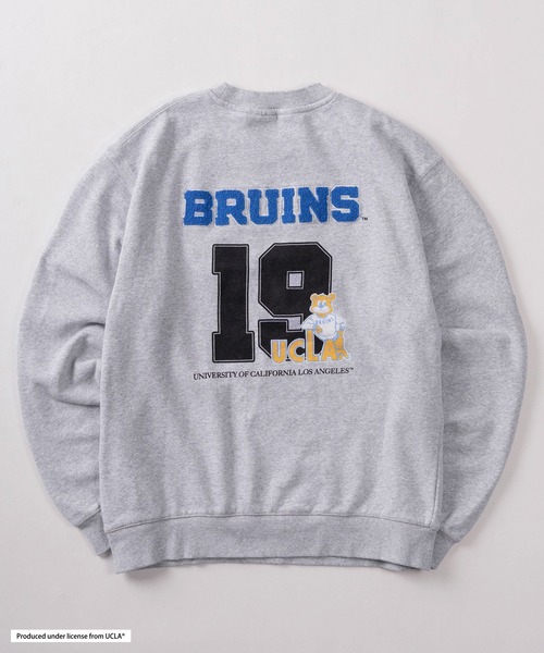 UCLA(ユーシーエルエー)の「【75】【UCLA/ユーシーエルエー】×【NUTMEG/ナツメグ】ダブルネーム ヘビーウェイト グラフィック スウェット(スウェット・メンズ・グレー/オフホワイト/ブラック/ネイビー・XL/L/M)」の1枚目の写真