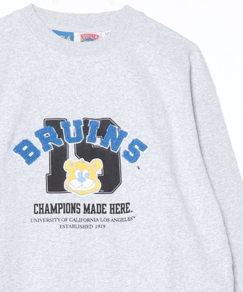 UCLA(ユーシーエルエー)の「【75】【UCLA/ユーシーエルエー】×【NUTMEG/ナツメグ】ダブルネーム ヘビーウェイト グラフィック スウェット(スウェット・メンズ・グレー/オフホワイト/ブラック/ネイビー・XL/L/M)」の8枚目の写真