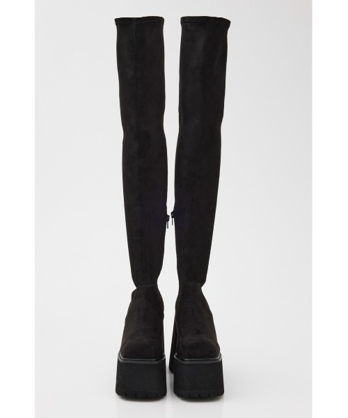 SLY(スライ)の「VOLUME CHUNKY SOLE K/H BOOTS ボリューム チャンキーソール ニーハイブーツ(ブーツ・レディース・ブラック・SMALL/MEDIUM/LARGE)」の4枚目の写真