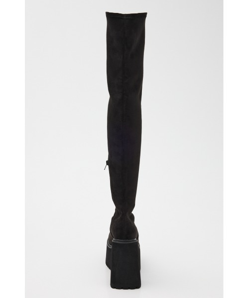 SLY(スライ)の「VOLUME CHUNKY SOLE K/H BOOTS ボリューム チャンキーソール ニーハイブーツ(ブーツ・レディース・ブラック・SMALL/MEDIUM/LARGE)」の5枚目の写真
