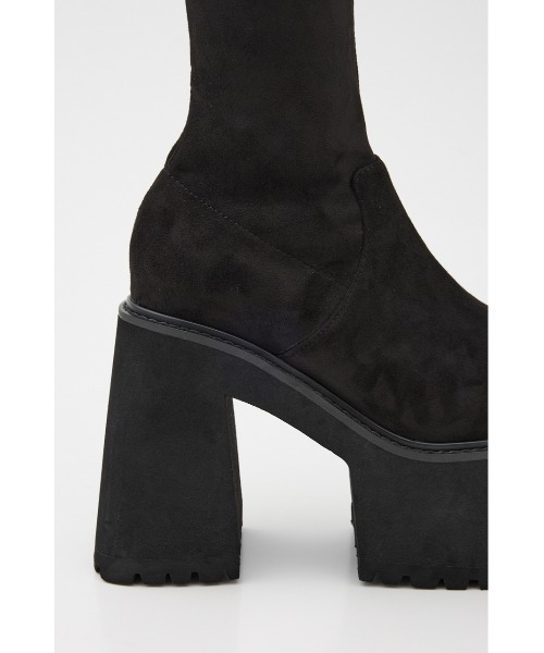 SLY(スライ)の「VOLUME CHUNKY SOLE K/H BOOTS ボリューム チャンキーソール ニーハイブーツ(ブーツ・レディース・ブラック・SMALL/MEDIUM/LARGE)」の6枚目の写真