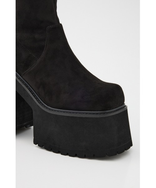 SLY(スライ)の「VOLUME CHUNKY SOLE K/H BOOTS ボリューム チャンキーソール ニーハイブーツ(ブーツ・レディース・ブラック・SMALL/MEDIUM/LARGE)」の7枚目の写真
