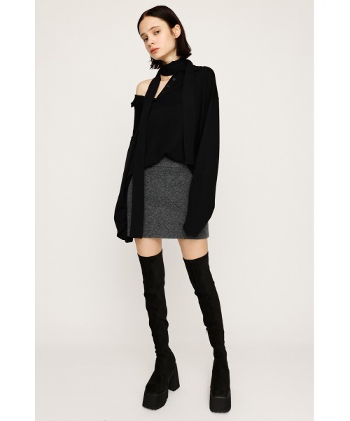 SLY(スライ)の「VOLUME CHUNKY SOLE K/H BOOTS ボリューム チャンキーソール ニーハイブーツ(ブーツ・レディース・ブラック・SMALL/MEDIUM/LARGE)」の14枚目の写真
