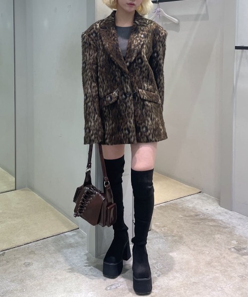 SLY(スライ)の「VOLUME CHUNKY SOLE K/H BOOTS ボリューム チャンキーソール ニーハイブーツ(ブーツ・レディース・ブラック・SMALL/MEDIUM/LARGE)」の15枚目の写真
