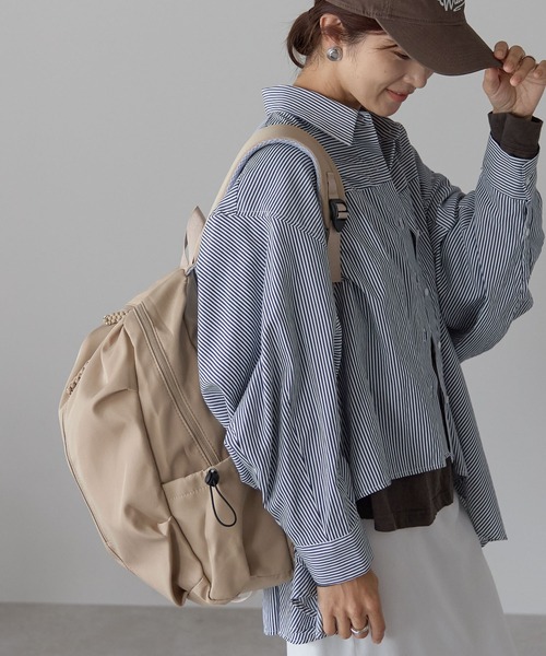 &MARKS(アンドマークス)の「N19【軽量】ナイロントリムバックパック(バックパック/リュック・レディース・ホワイト/ベージュ/ブラック・FREE)」の9枚目の写真