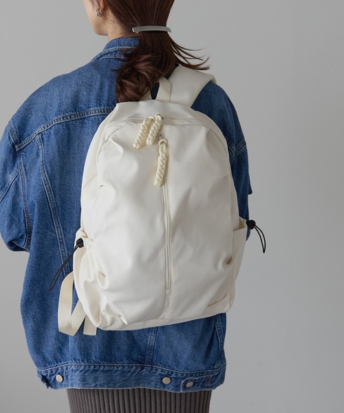 &MARKS(アンドマークス)の「N19【軽量】ナイロントリムバックパック(バックパック/リュック・レディース・ホワイト/ベージュ/ブラック・FREE)」の19枚目の写真