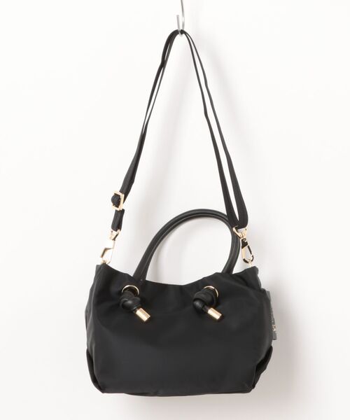 VIOLAd'ORO(ヴィオラドーロ)の「【VIOLAd'ORO/ヴィオラドーロ】ノットハンドル ナイロントートバッグ BIANCA XSサイズ(ショルダーバッグ・レディース・ブラック系その他/ブラック/グレー系その他/ベージュ系その他/チャコールグレー・FREE)」の7枚目の写真