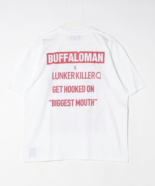 LUNKER KILLER（ランカーキラー）の「"BUFFALOMAN with BASS" BIG-Tee（Tシャツ/カットソー・メンズ・ホワイト×レッド/ブラック×レッド・M/L/XL）」の19枚目の写真