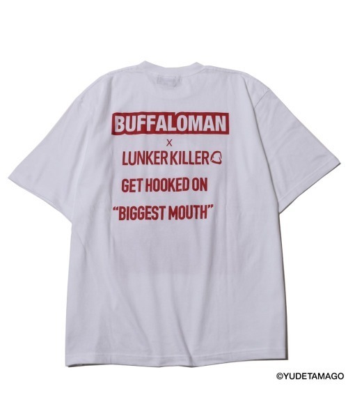 LUNKER KILLER（ランカーキラー）の「"BUFFALOMAN with BASS" BIG-Tee（Tシャツ/カットソー・メンズ・ホワイト×レッド/ブラック×レッド・M/L/XL）」の12枚目の写真