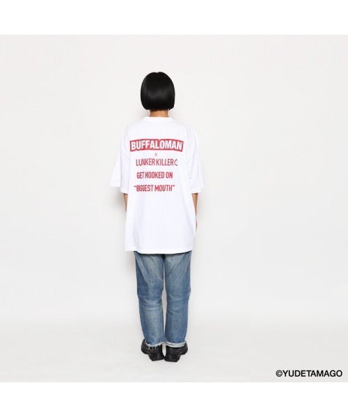 LUNKER KILLER（ランカーキラー）の「"BUFFALOMAN with BASS" BIG-Tee（Tシャツ/カットソー・メンズ・ホワイト×レッド/ブラック×レッド・M/L/XL）」の18枚目の写真