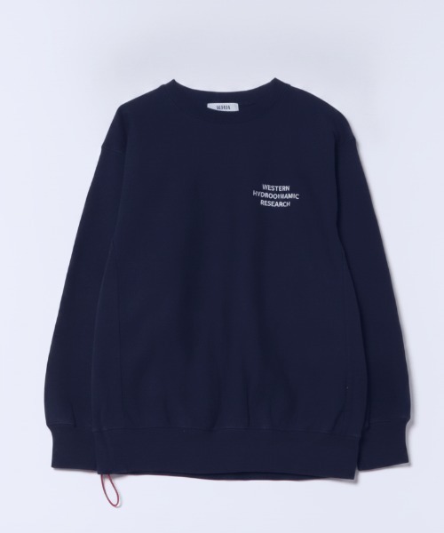 WESTERN HYDRODYNAMIC RESEARCH(ウェスタンハイドロダイナミックリサーチ)の「【Western Hydrodynamic Research/ウェスタン ハイドロダイナミック リサーチ】WORKER SWEATER JP スウェット トレーナー ワンポイント ブランドロゴ 刺繍(スウェット・メンズ・アッシュグレー/ブラック/ネイビー/グレー・MEDIUM/LARGE/X-LARGE)」の4枚目の写真