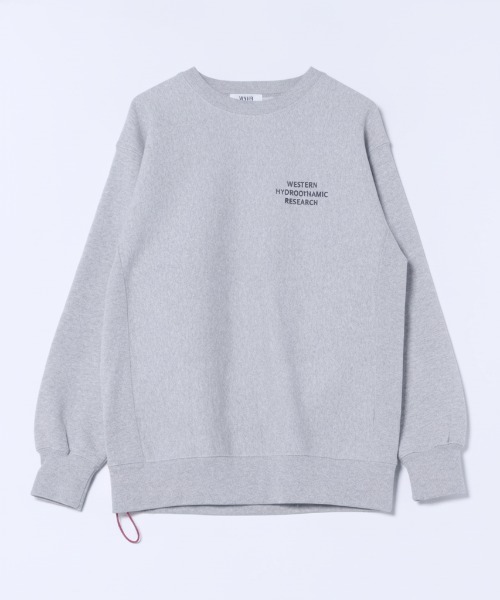 WESTERN HYDRODYNAMIC RESEARCH(ウェスタンハイドロダイナミックリサーチ)の「【Western Hydrodynamic Research/ウェスタン ハイドロダイナミック リサーチ】WORKER SWEATER JP スウェット トレーナー ワンポイント ブランドロゴ 刺繍(スウェット・メンズ・アッシュグレー/ブラック/ネイビー/グレー・MEDIUM/LARGE/X-LARGE)」の3枚目の写真