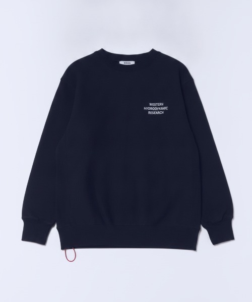 WESTERN HYDRODYNAMIC RESEARCH(ウェスタンハイドロダイナミックリサーチ)の「【Western Hydrodynamic Research/ウェスタン ハイドロダイナミック リサーチ】WORKER SWEATER JP スウェット トレーナー ワンポイント ブランドロゴ 刺繍(スウェット・メンズ・アッシュグレー/ブラック/ネイビー/グレー・MEDIUM/LARGE/X-LARGE)」の1枚目の写真