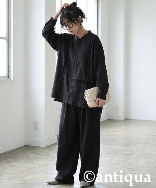 antiqua(アンティカ)の「テープライン ワイドパンツ(その他パンツ・レディース・ブラック/グレー・MEDIUM/LARGE)」の18枚目の写真