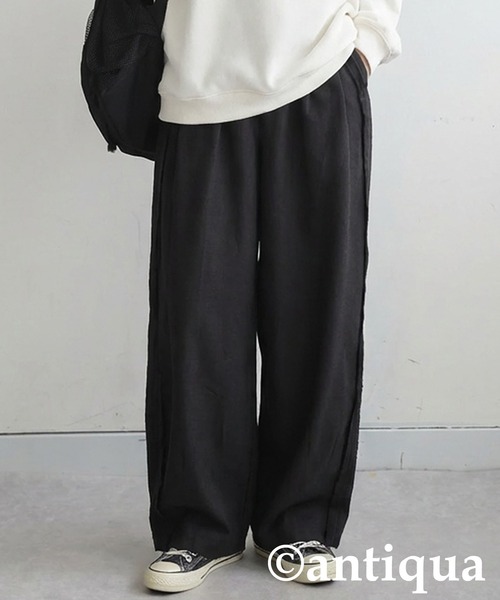 antiqua(アンティカ)の「テープライン ワイドパンツ(その他パンツ・レディース・ブラック/グレー・MEDIUM/LARGE)」の16枚目の写真
