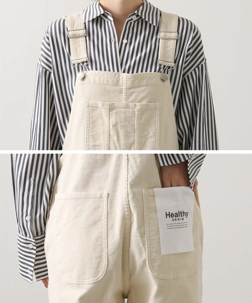 Healthy denim(ヘルシーデニム)の「ヘルシーコールサロペット(ワンピース・レディース・アイボリー・1)」の17枚目の写真