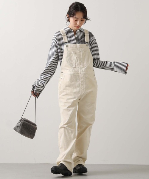 Healthy denim(ヘルシーデニム)の「ヘルシーコールサロペット(ワンピース・レディース・アイボリー・1)」の6枚目の写真