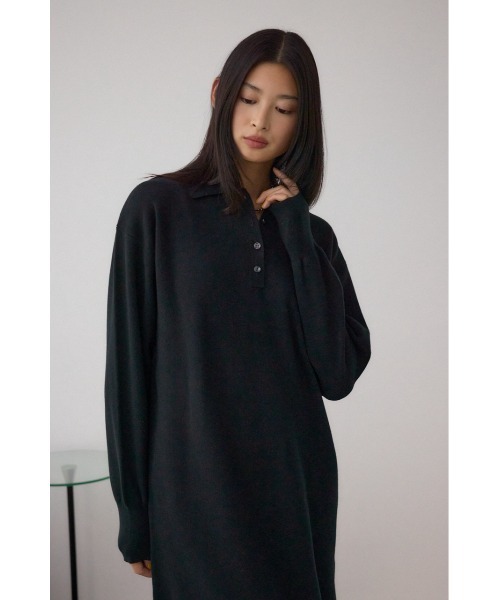 POLOワンピース セール】格上げ ポロカラーニットワンピース（ワンピース）｜AZUL BY
