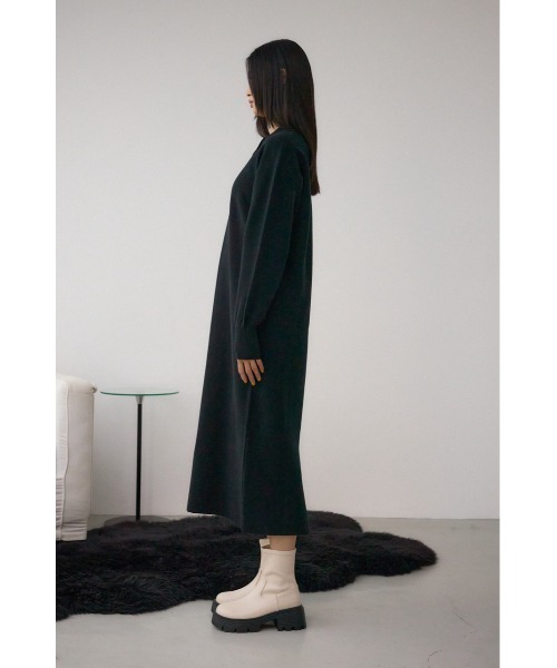 セール】格上げ ポロカラーニットワンピース（ワンピース）｜AZUL BY