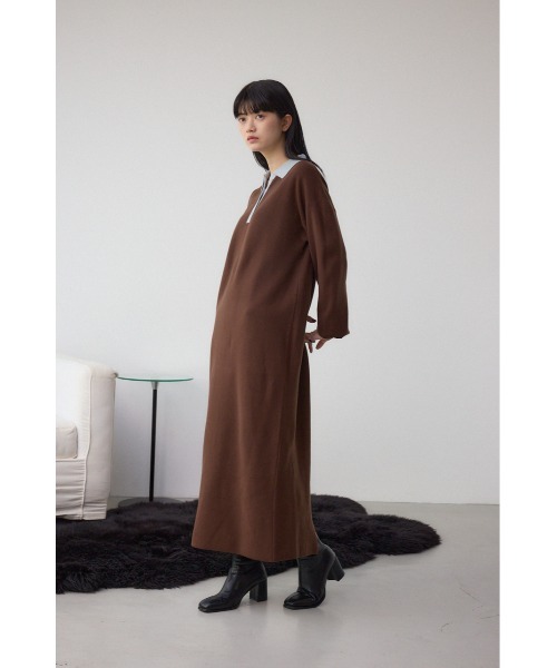 ワンピース MOWALOLA POLO DRESS BROWN ワンピース MOWALOLA POLO DRESS BROWN ワンピース MOWALOLA POLO