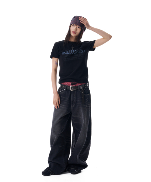 AAKAM（アーカム）の「Painted 98 Half Top (Black)（Tシャツ/カットソー・レディース・その他・1/2）」の6枚目の写真
