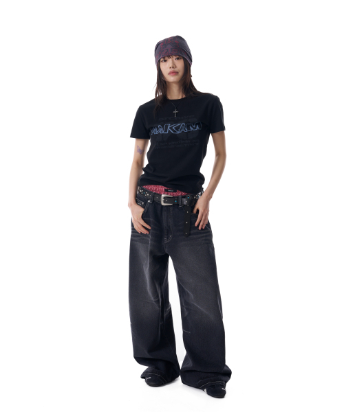 AAKAM（アーカム）の「Painted 98 Half Top (Black)（Tシャツ/カットソー・レディース・その他・1/2）」の7枚目の写真