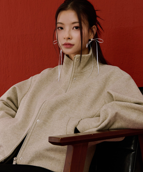 CHASECULT（チェイスカルト）の「女性ウールライクハイネック半コート-ベージュ（チェスターコート・レディース・Beige・90/85）」の5枚目の写真