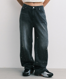 Midnight Move（ミッドナイトムーブ）の「ss cubic pants (black)（デニムパンツ・レディース）」