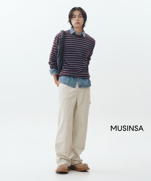 MUSINSA STANDARD（ムシンサスタンダード）の「ウォッシュドキャンバスドリップインショルダーバッグ [チャコールグレー]（ショルダーバッグ・レディース・その他・FREE）」の8枚目の写真