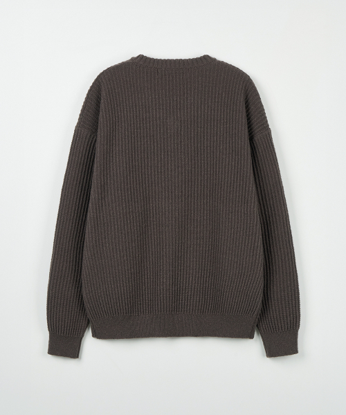 NODU（ノードユー）の「Vネックワッフルエッセンシャルニット[ブラウン]（ニット/セーター・メンズ・その他・MEDIUM/LARGE）」の8枚目の写真
