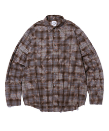 Parties Bleached Vinatage Shirt (BLUE BROWN)