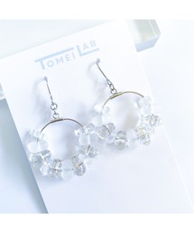 【TOMEI LAB】ラウンド ガラス ピアス(MA)