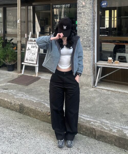 WOOALONG（ウアロン）の「Deep signature logo ball cap - BLACK（キャップ・レディース・ブラック・MEDIUM/SMALL）」の14枚目の写真