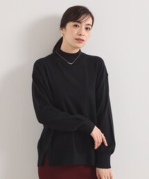 【静電気防止/手洗い可】クリーミータッチハイネックニット