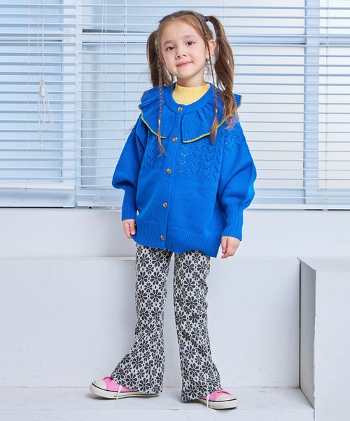 MARKEY'S(マーキーズ)の「フリルカラーニットカーディガン(カーディガン/ボレロ・キッズ・ブルー/オフホワイト/ピンク/ライトグリーン・S/M/L/LL)」の15枚目の写真