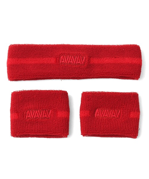 adidas（アディダス）の「adidas BY AVAVAV SWEATBAND SET / アディダス アヴァヴァヴ バンド セット（ヘアバンド・レディース・レッド・ONE SIZE）」の2枚目の写真