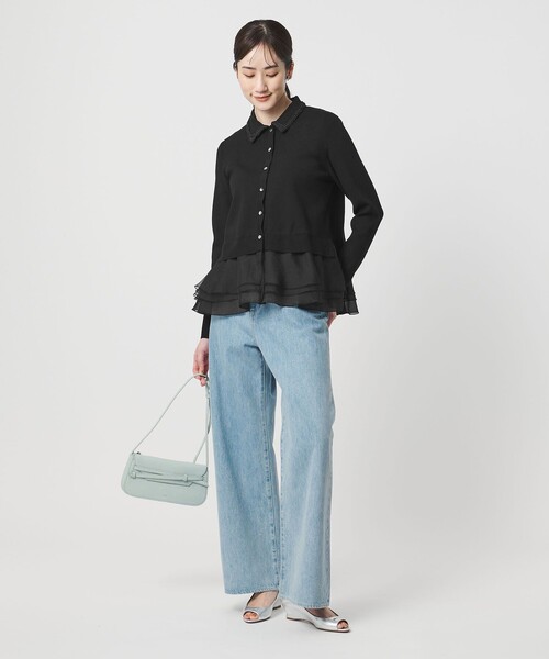 UNITED ARROWS レディー ポロコンビ ロングスリーブニット UNITED ARROWS｜レディー ポロコンビ ロングスリーブニット | Rakuten