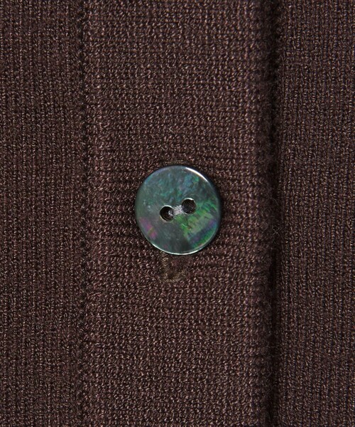 UNITED ARROWS（ユナイテッドアローズ）の「レディー ポロコンビ  ロングスリーブニット（カーディガン/ボレロ・レディース・ブラック/ダークブラウン・FREE）」の9枚目の写真