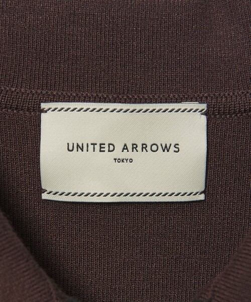 UNITED ARROWS（ユナイテッドアローズ）の「レディー ポロコンビ  ロングスリーブニット（カーディガン/ボレロ・レディース・ブラック/ダークブラウン・FREE）」の4枚目の写真