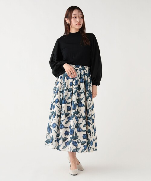BEAMS HEART(ビームスハート)の「袖プリーツ ニットプルオーバー(ニット/セーター・レディース・ブラック/ホワイト系その他5/グリーン系その他・FREE)」の4枚目の写真