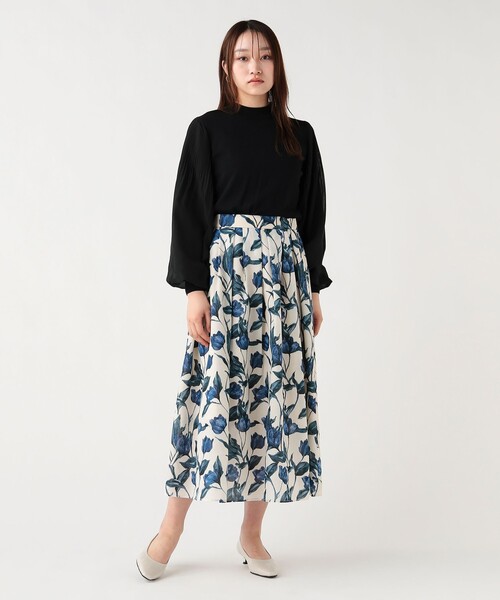 BEAMS HEART(ビームスハート)の「袖プリーツ ニットプルオーバー(ニット/セーター・レディース・ブラック/ホワイト系その他5/グリーン系その他・FREE)」の5枚目の写真