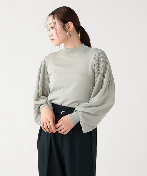 BEAMS HEART(ビームスハート)の「袖プリーツ ニットプルオーバー(ニット/セーター・レディース・ブラック/ホワイト系その他5/グリーン系その他・FREE)」の21枚目の写真