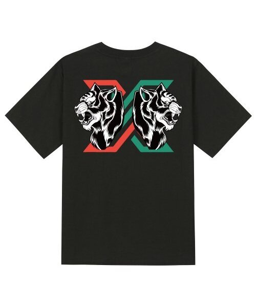 KAN6312(カン6312)の「KTB0032 タイガーエックス 半袖Tシャツ - ブラック(Tシャツ/カットソー・メンズ・その他・LARGE/MEDIUM/SMALL/X-LARGE)」の1枚目の写真
